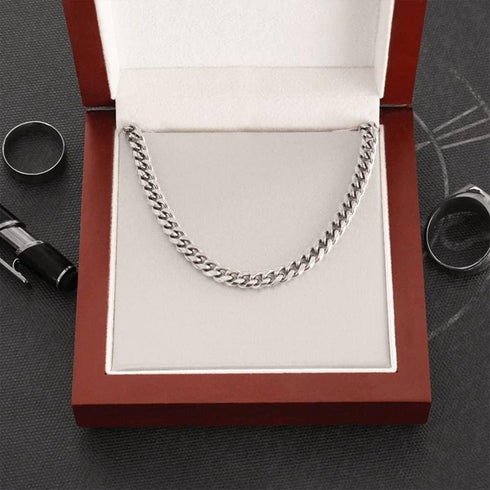 To My Son Stainless Steel Cuban Chain Necklace